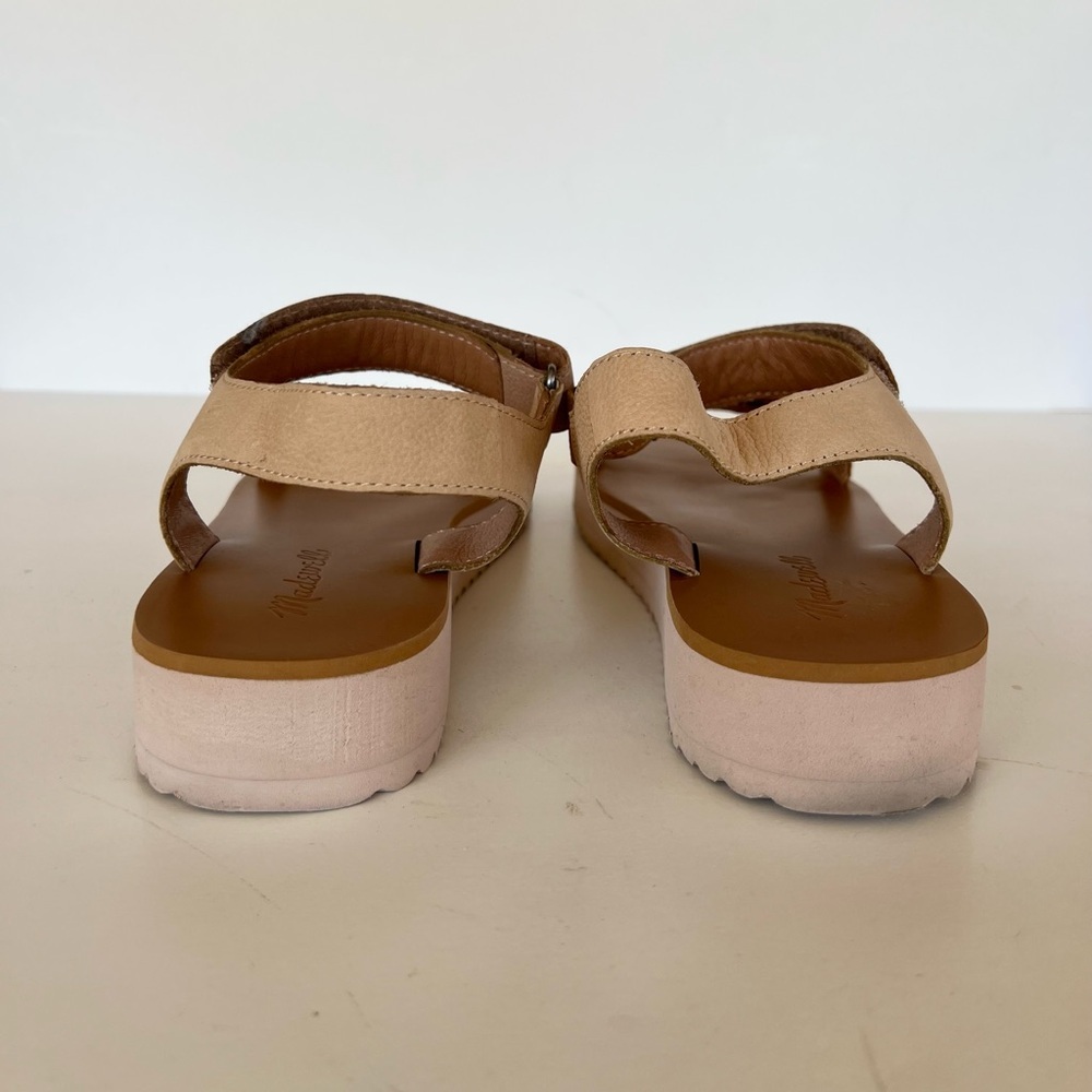 Madewell The Maggie Leather Strap Platform Sandals Colorblock Sandstone Tan, 8.5 - Picture 4 of 12